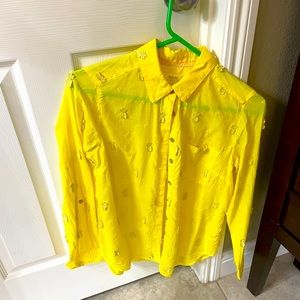 Maeve long sleeve button up with Pineapples